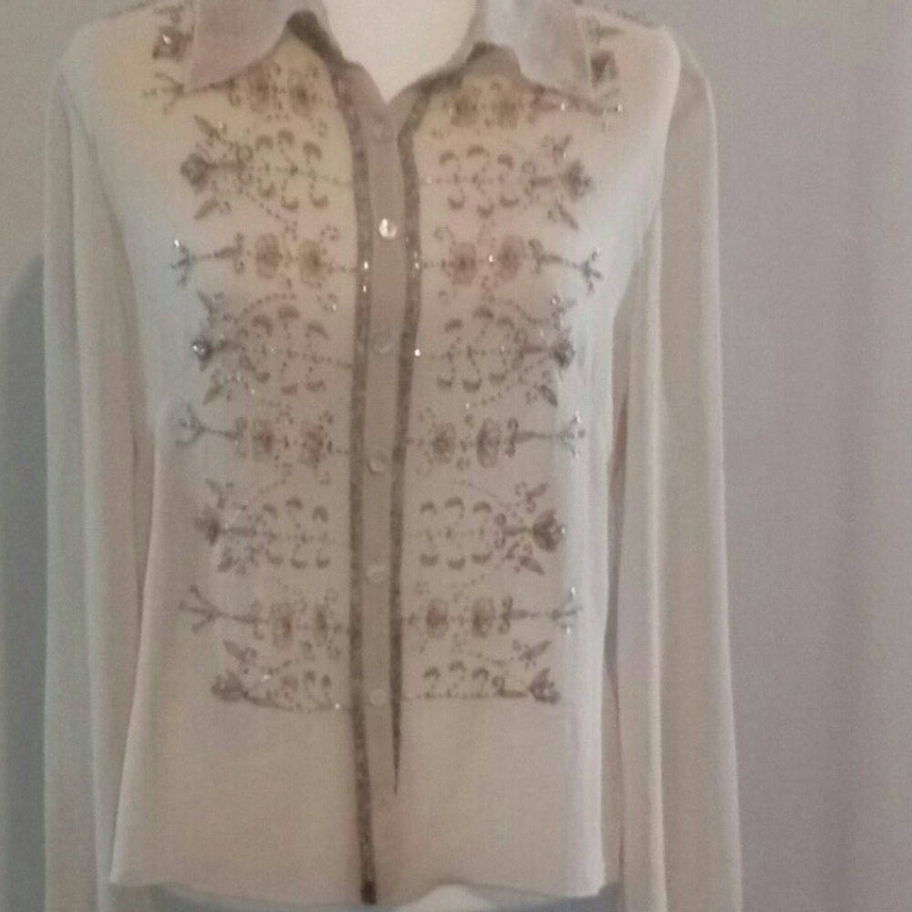 New Port News Beaded Blouse